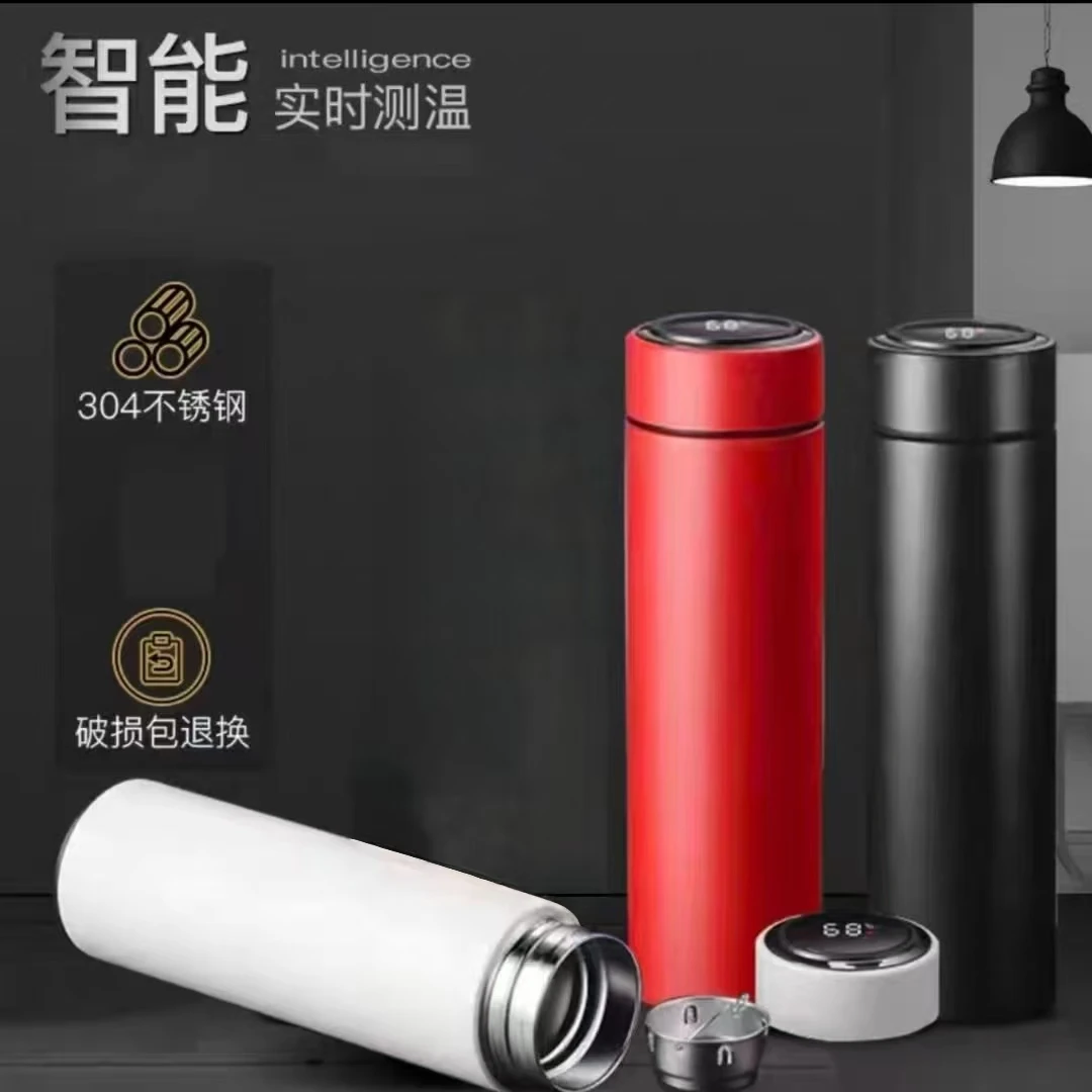 智能显示保温杯500毫升超长保温数码收纳便携测温高档真空
