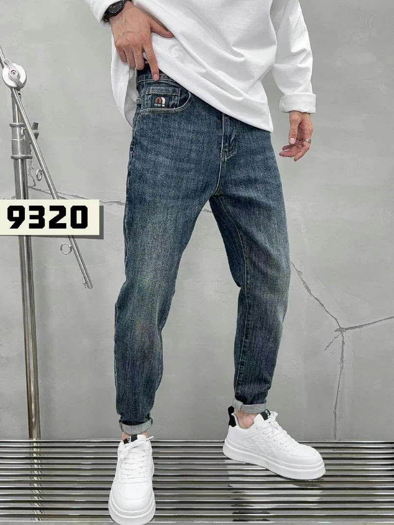 男装时尚秋季显瘦牛仔裤百搭复古修身水洗韩版弹力秋装新款男