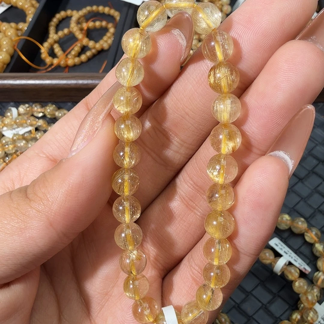 发晶未镶嵌手链天然金发晶