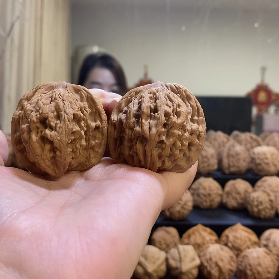 把件文玩核桃松*歪虎头