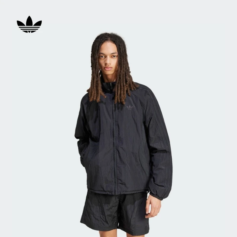 阿迪达斯三叶草 宽松运动立领夹克外套男春季新款 adidas JC6221