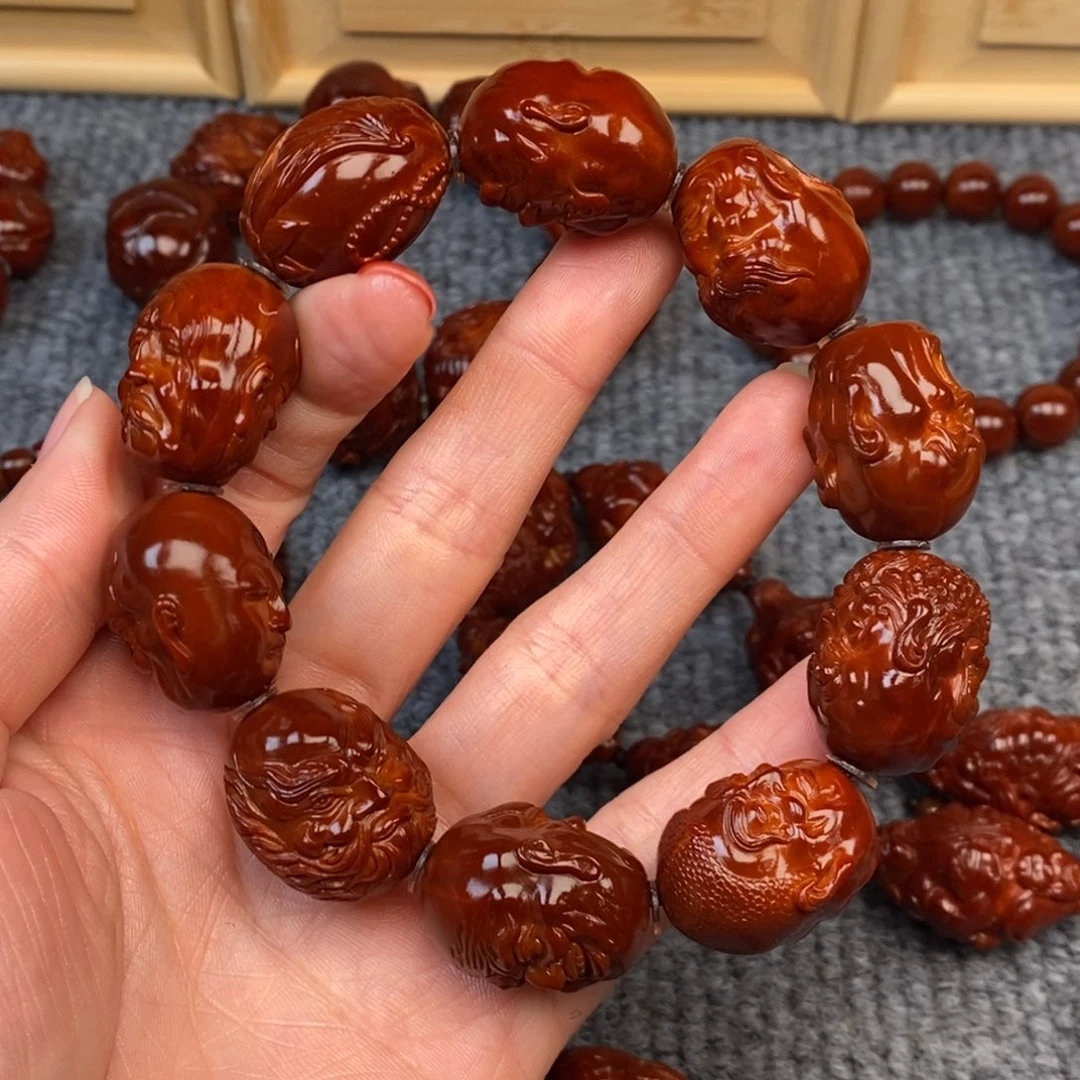 黑***馬手串/手链橄榄核20罗汉