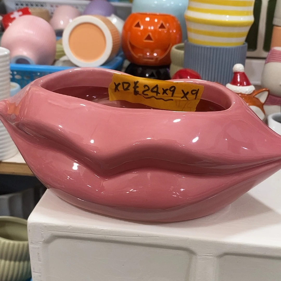 摆件陶陶盆有孔 瑕疵介意勿拍