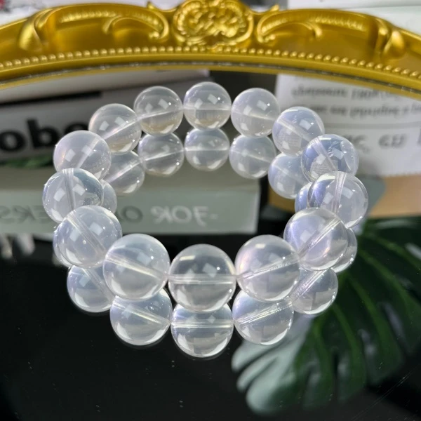 s66天然蜜桃渐变奶白手串单圈多样发其一