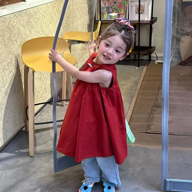 【Y-M】女童连衣裙童装夏装女宝童裙吊带裙无袖洋气公主裙韩版新款