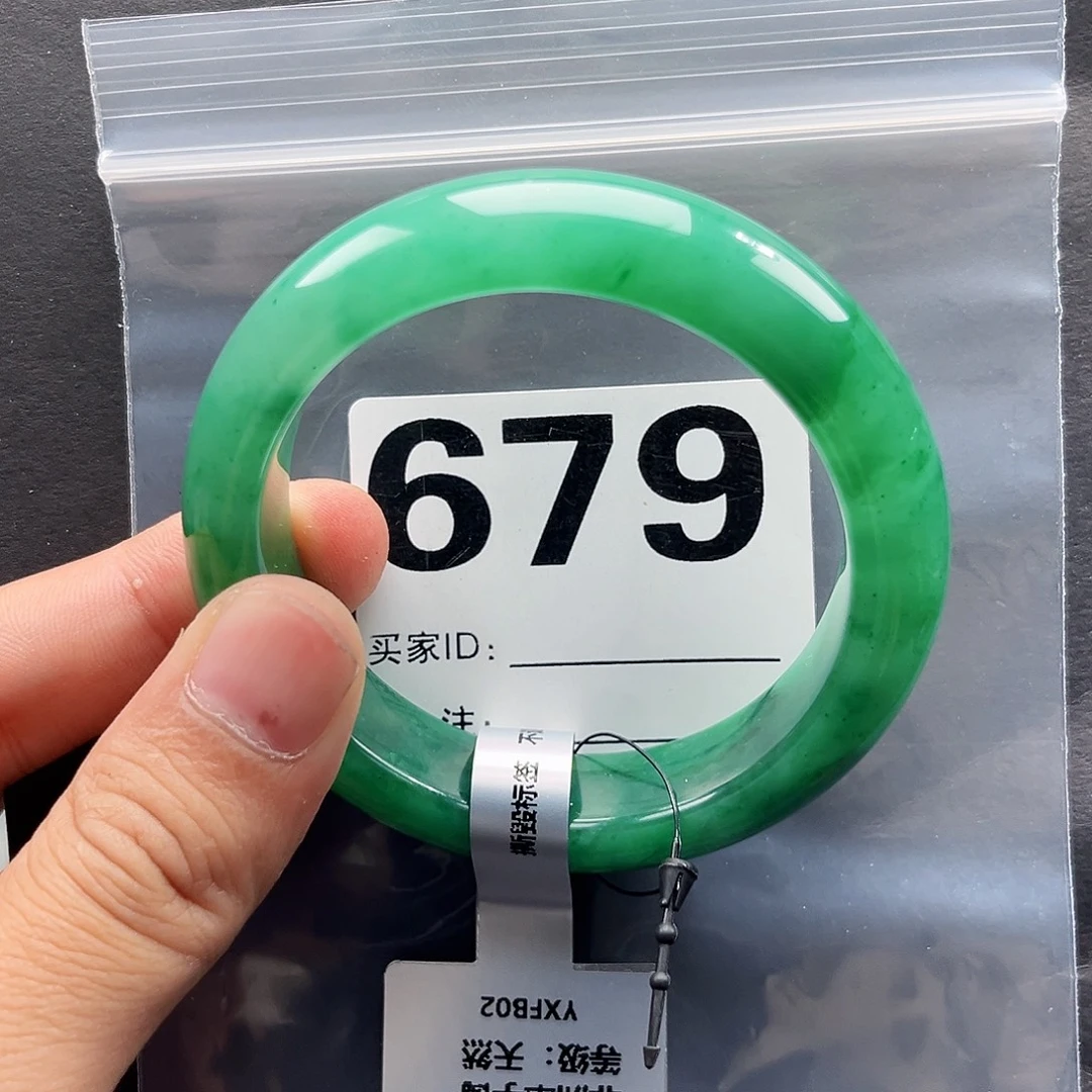 未镶嵌手镯石英质玉（非洲翠）55圈口679