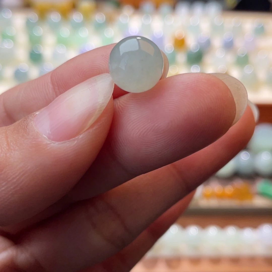 翡翠散珠冰晴圆珠9.8mm