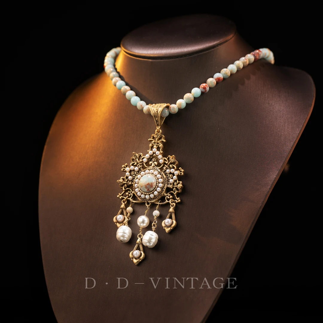 铜合金仿水晶项链 项链欧美气质