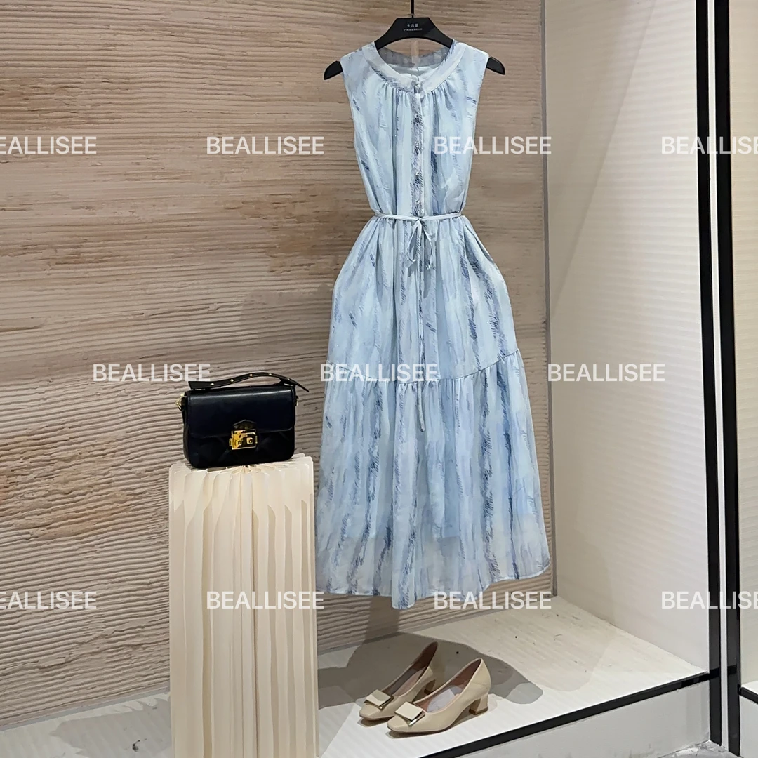 【宠粉价】夏季新款无袖显瘦国风时尚气质宽松连衣裙W-A534