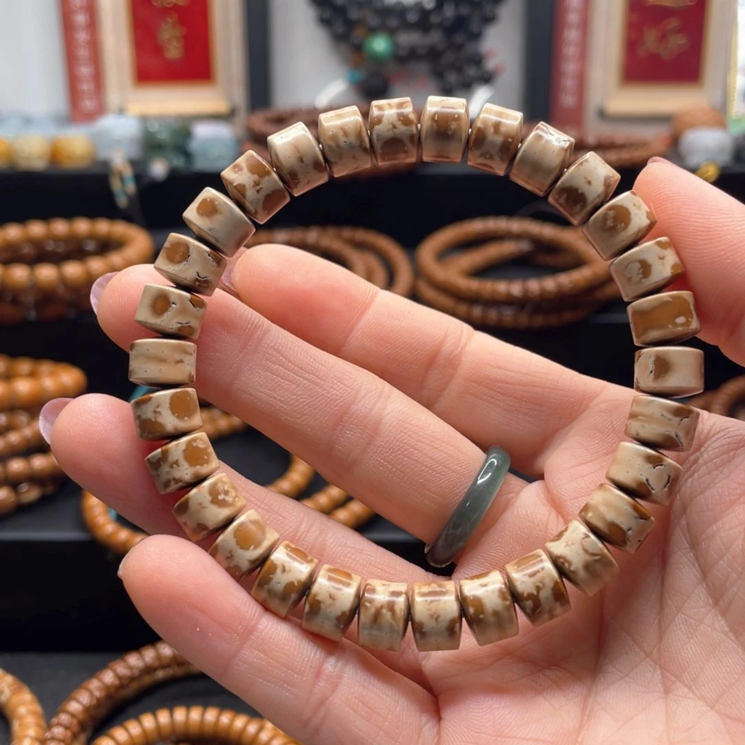 紫金鼠手串好*鱼9*7实心熊猫直切手串