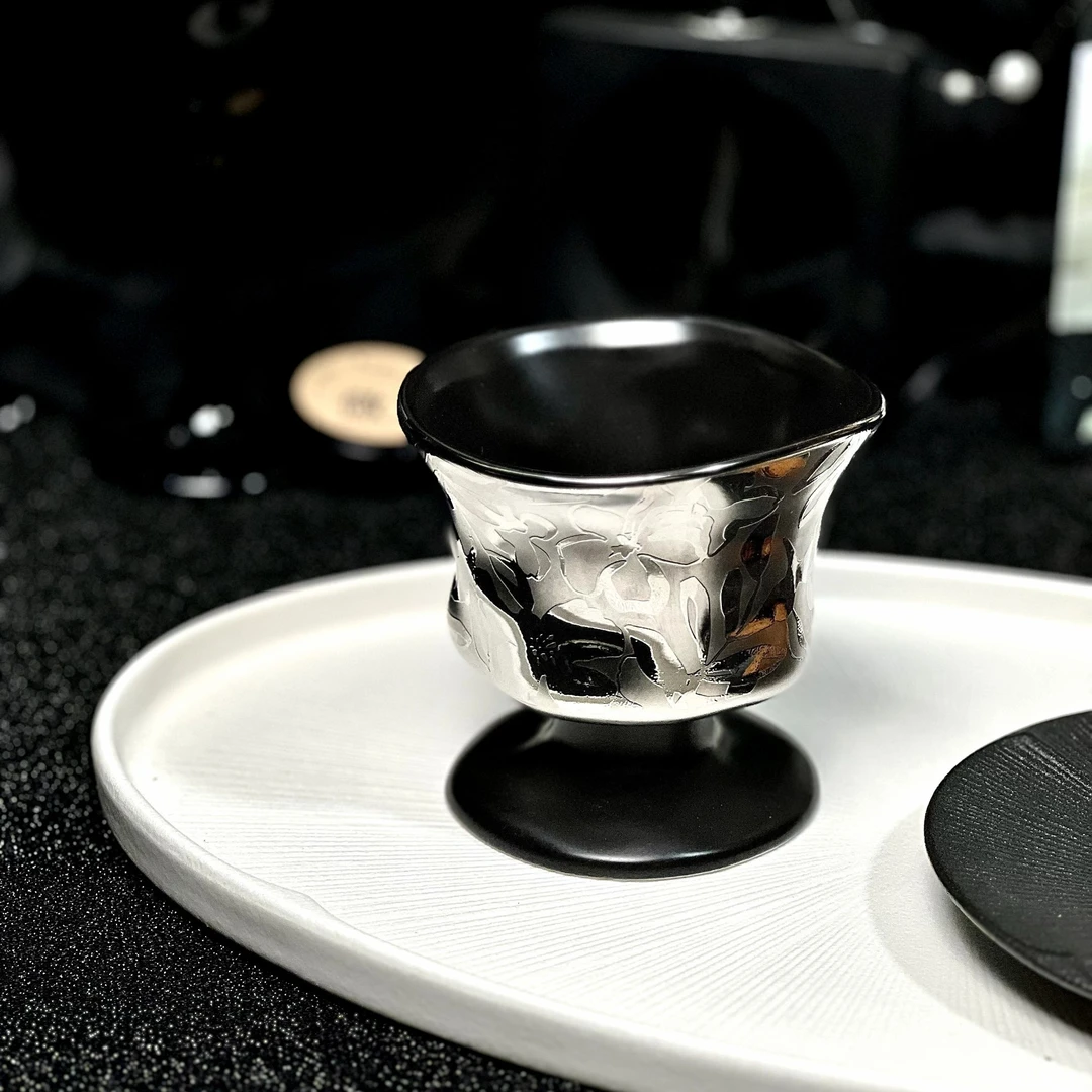 暗银冰淇淋杯原创设计马克杯INS风时尚简约陶瓷杯轻奢咖啡杯