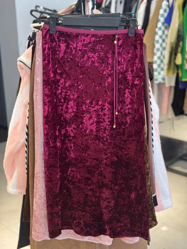 00534南油高货丝绒半裙