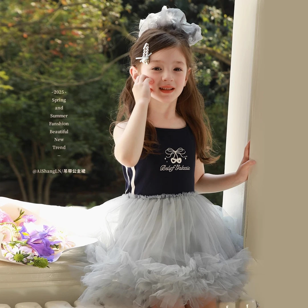 少女心爆棚~太甜了，夏日里的芭蕾小天鹅背心tutu裙爱上靓妞女童