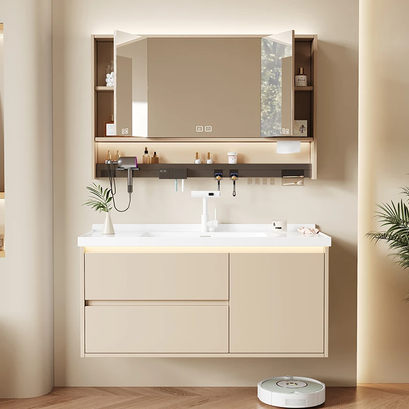 智能风水镜卫浴洗手面盆洗漱台浴室柜组合陶瓷小户型洗脸盆一体柜