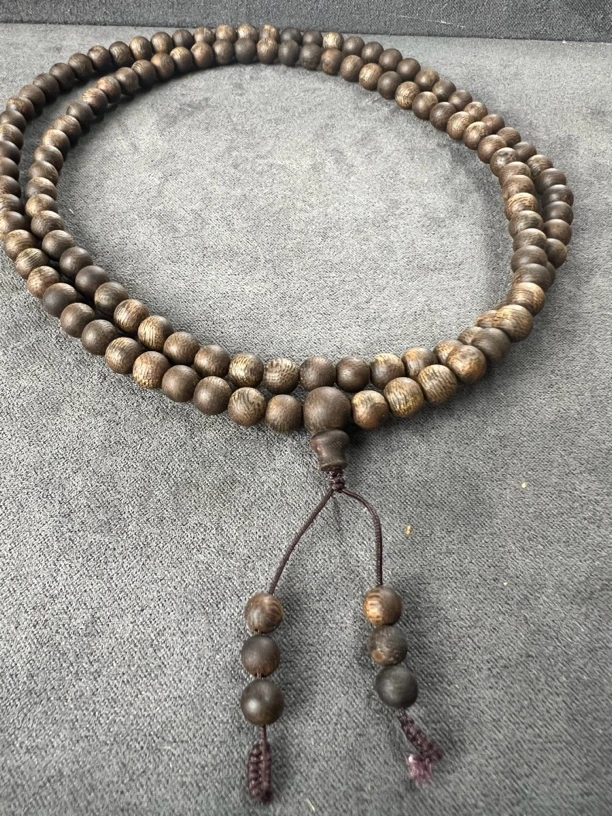 沉香WSK奇楠沉香06多圈沉水浮圆珠多样性发1