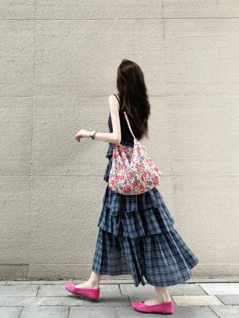 独特设计感连衣裙2025夏季新款小众无袖高腰显瘦韩系不规则长裙子