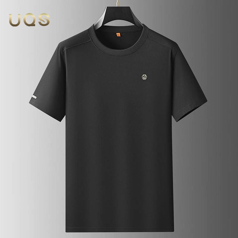 圆领短袖男装上衣夏季薄款透气宽松舒适亲肤简约时尚百搭日常休闲