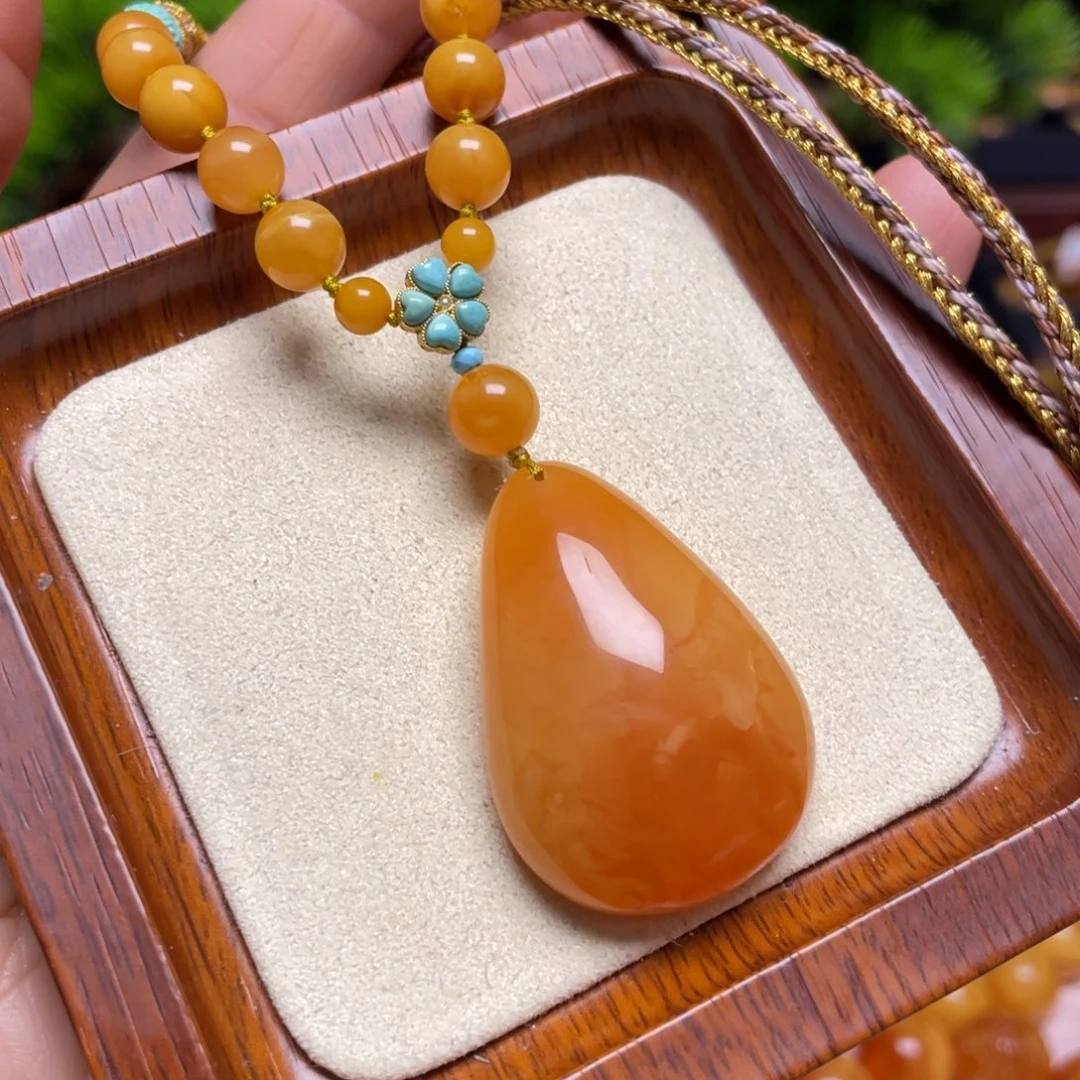 蜜蜡颈饰未镶嵌项链