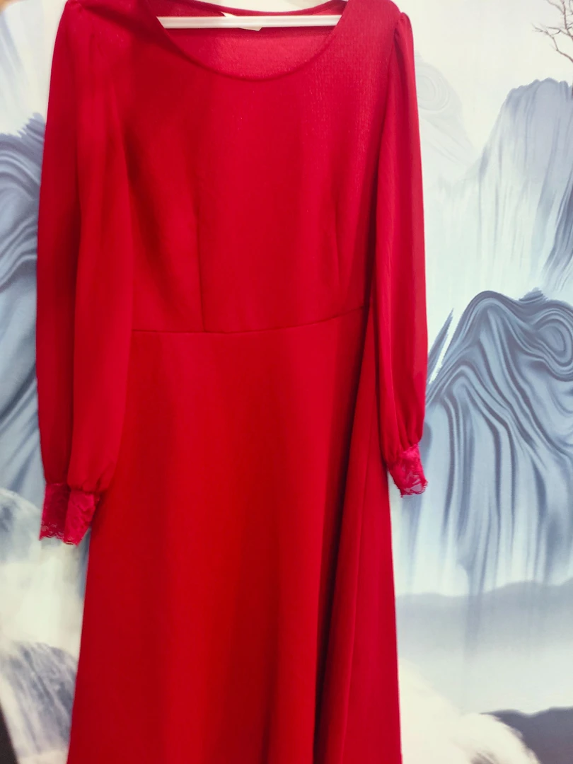 XA1321百搭显瘦高级优雅优雅大码舒适长款春秋连衣裙