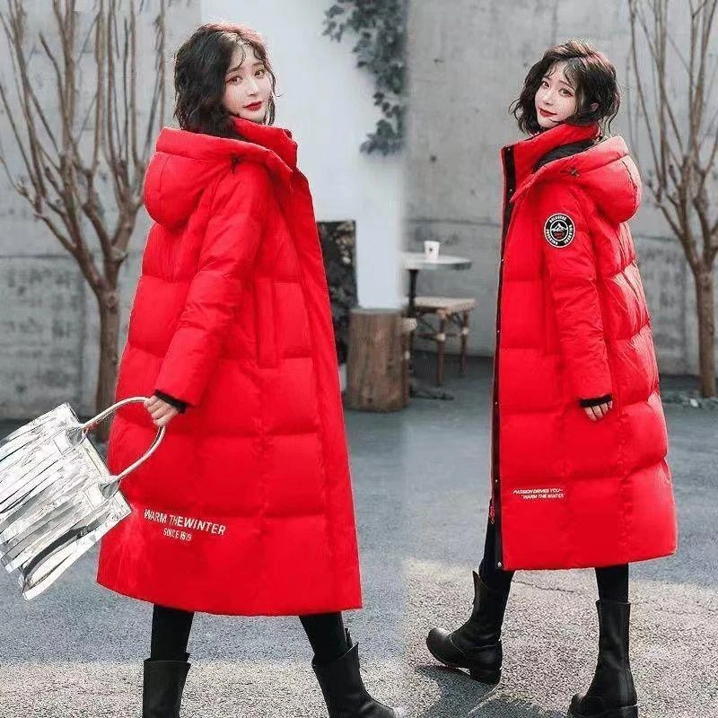 新疆西藏包邮羽绒棉服女2024新款冬季时尚加厚过膝保暖宽松外套中