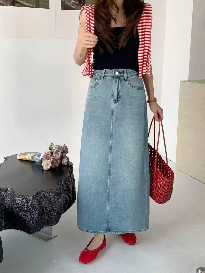 Datou 韩系牛仔半身裙6631