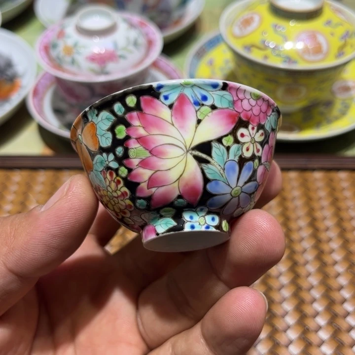 纯手绘精品盖碗杯