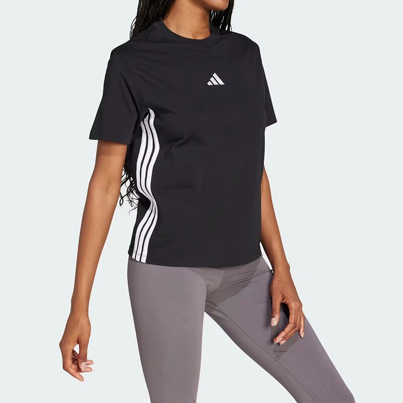 Adidas阿迪达斯短袖女夏季新款休闲圆领黑色T恤透气半袖 JD0846