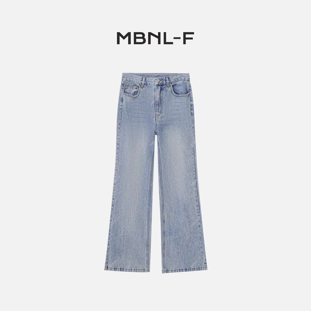 MBNL-F "鱼尾牛仔" 都市时尚直筒牛仔裤 秦磊XM-XKZ1008