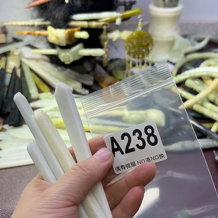 蛇纹石玉合金发饰寒***雨