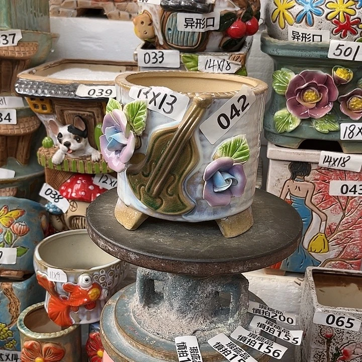 粗陶材质多肉花盆