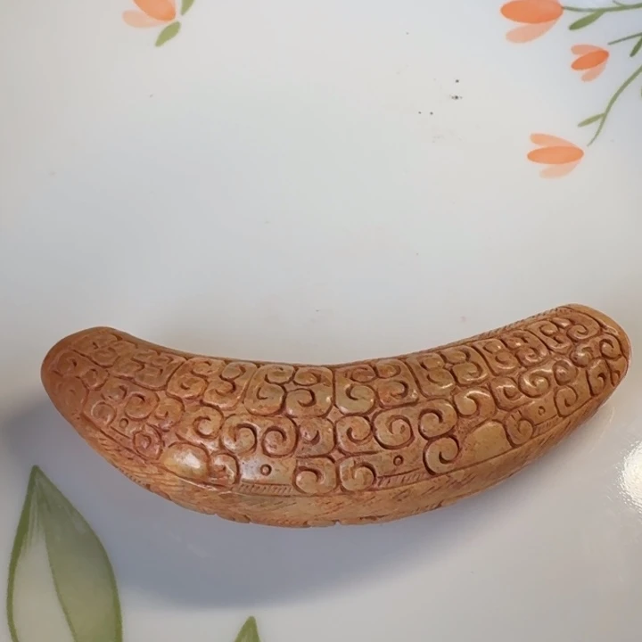摆件小****里双鱼青瓷开片大碗