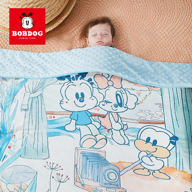 巴布豆婴儿夏凉被宝宝被子春夏空调被儿童被子凉感幼儿园午睡毯