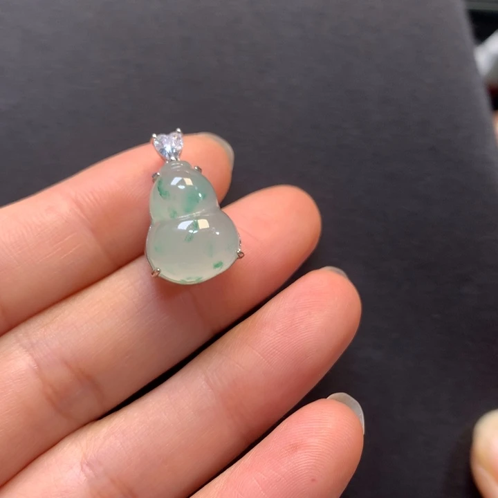 石英质玉银S925镶嵌颈饰