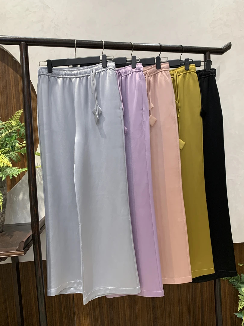大公爵NOT醋酸垂感高腰阔腿裤