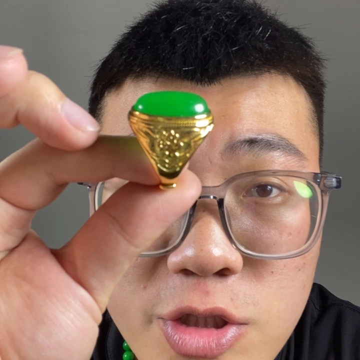 未镶嵌戒指翡翠高端时尚大鸽子蛋戒指