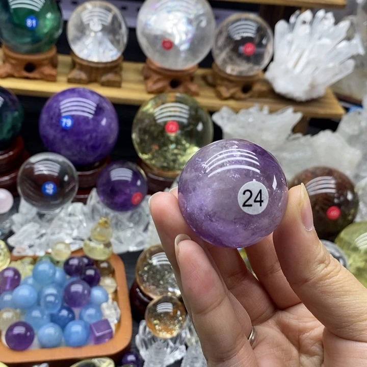 石材天然紫水晶球