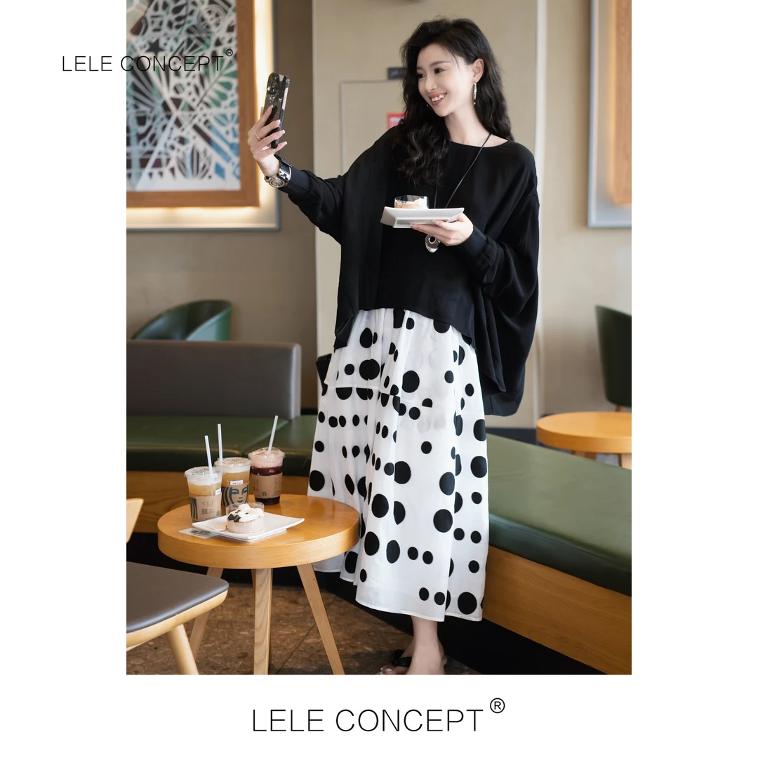 LELE CONCEPT丨【如一】都市极简风气质款蝙蝠袖净版上衣S1119