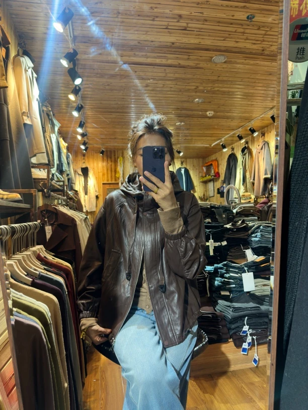 图片同款短款皮衣外套5367