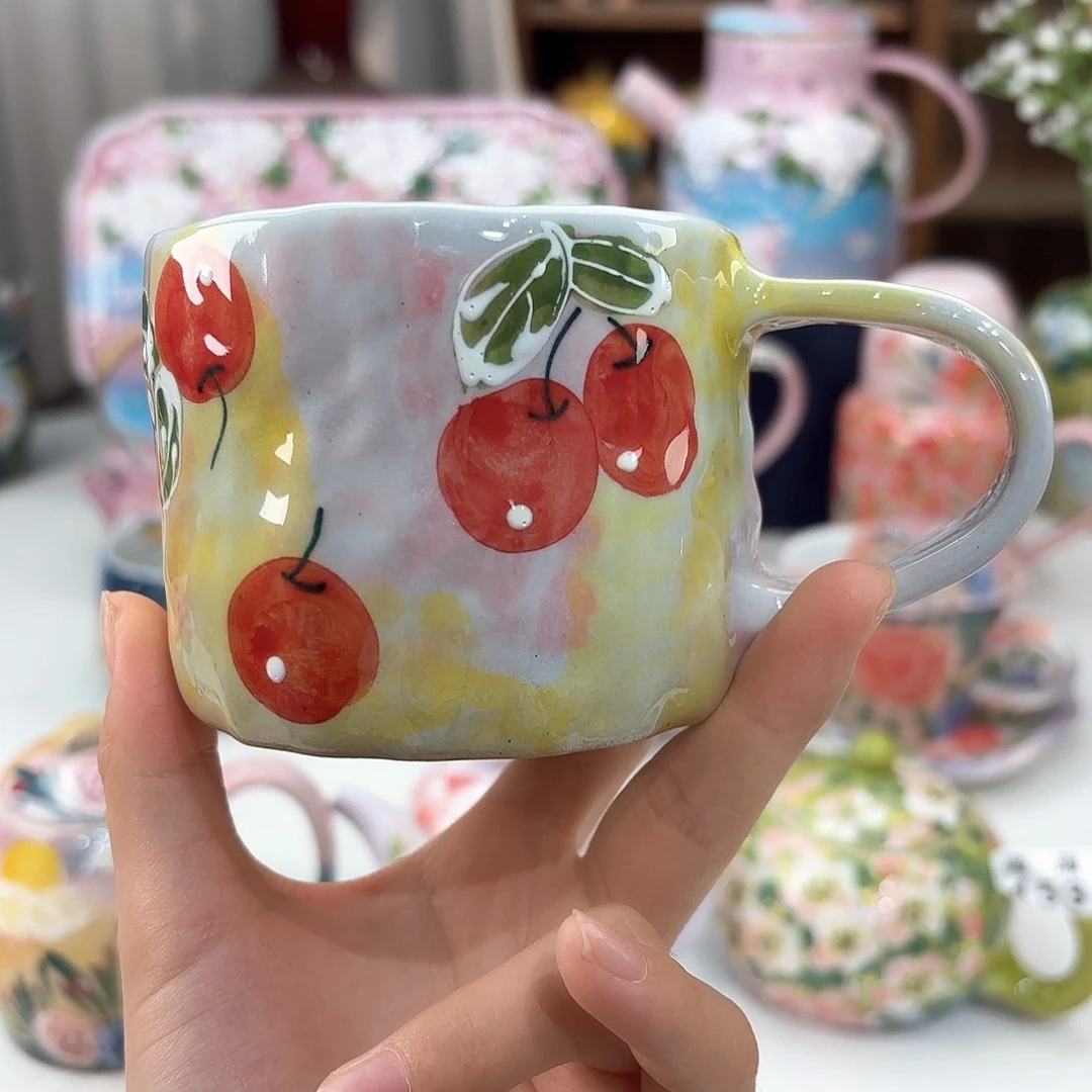 景德镇手绘高温釉下彩陶瓷茶具