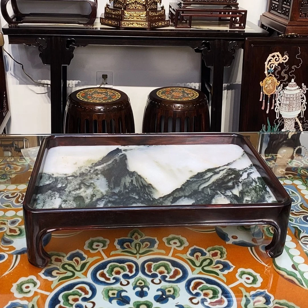 红酸枝木类成套家具大红酸枝托盘