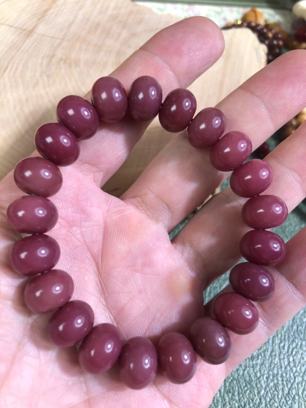 53商品质紫色菩提算盘珠手串男女同款