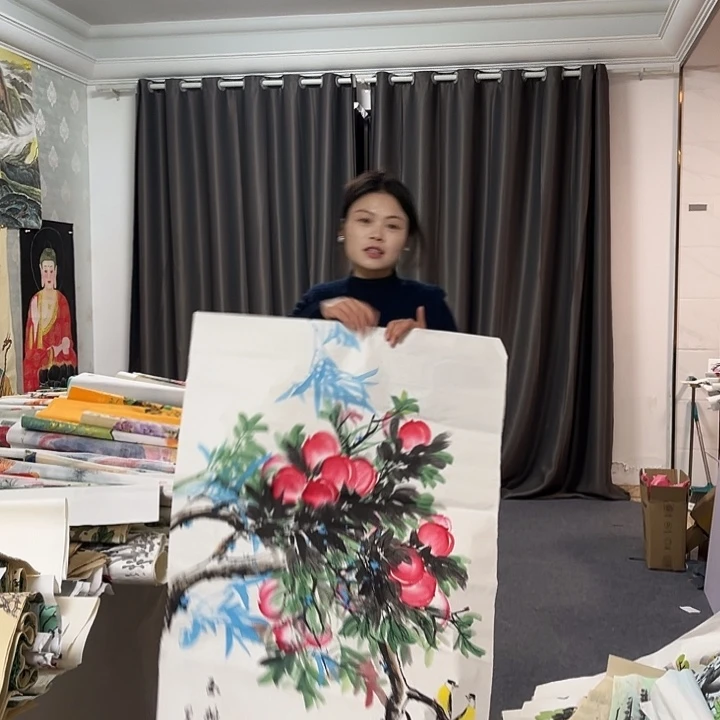 国画作品原文春山秋风一缕