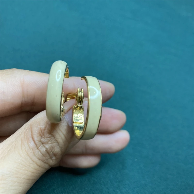 合金耳饰 monet圈圈珐琅耳环1-2【2070606-006】