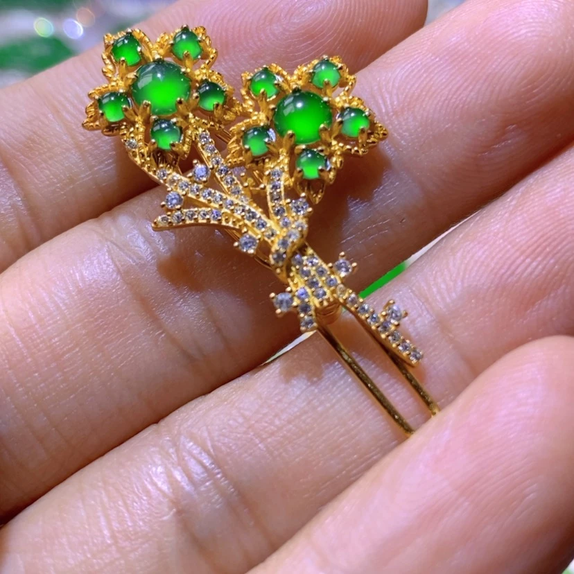 【闪购商品】翡翠挂件银S925镶嵌天然翡翠