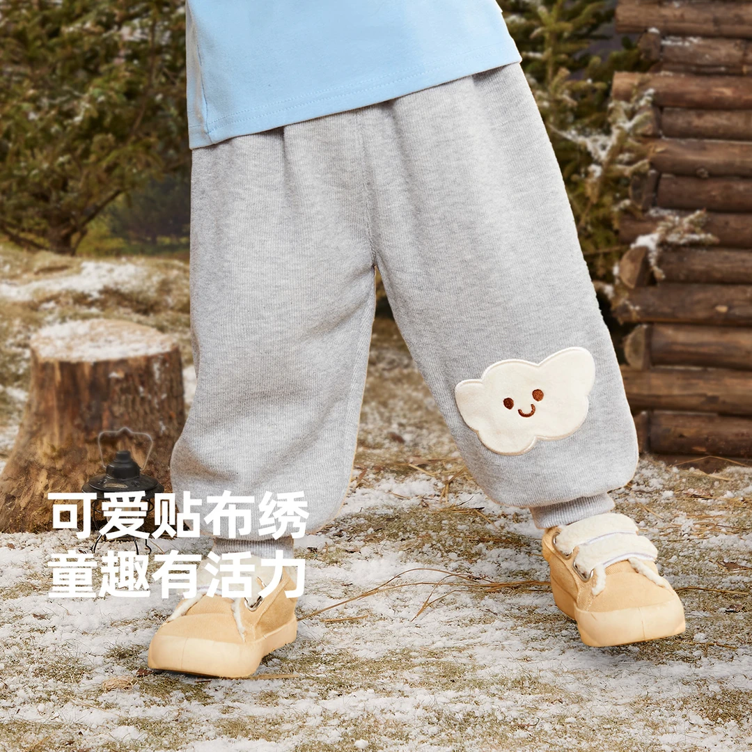 宝宝加绒裤子秋冬婴儿屁屁裤冬装儿童加厚女童大pp裤冬季男童