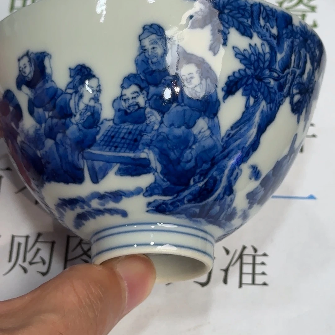 云***鸟杯子瓷当代仿古精品全手工