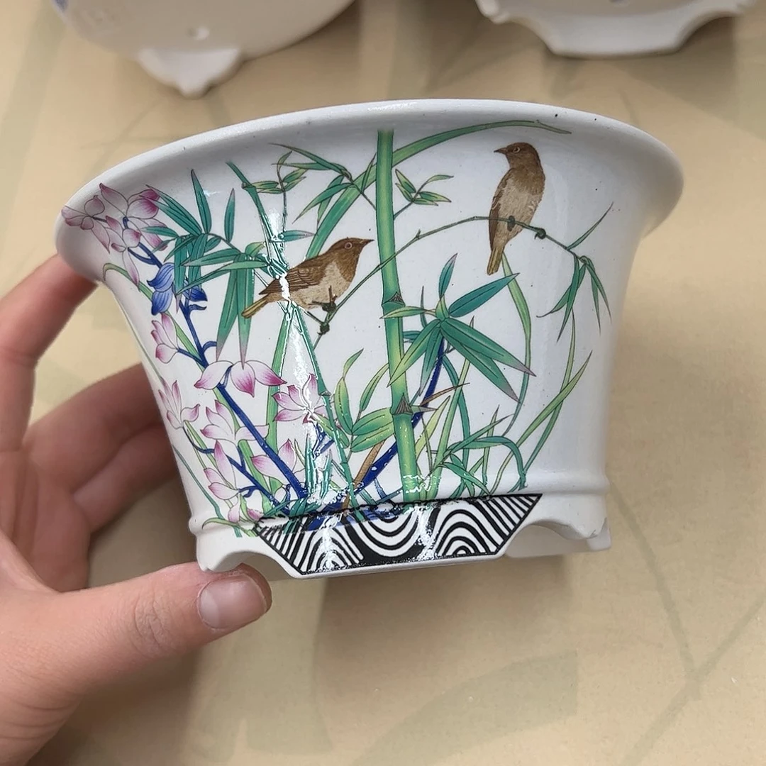 紫砂花盆552号瑕疵15/8cn