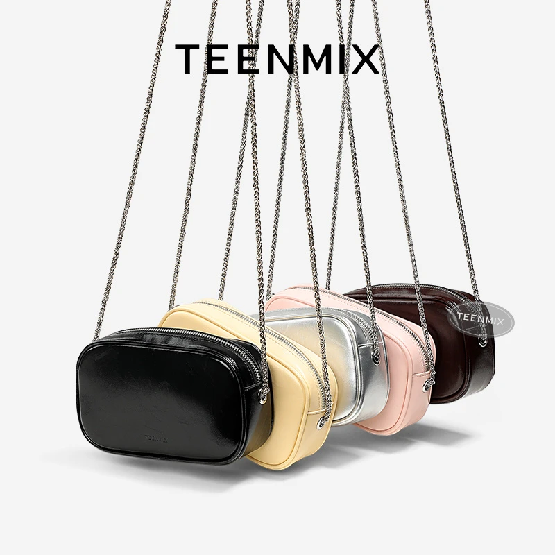 天美意斜挎包链条小方包休闲相机包小众春夏时尚小挎包单肩包