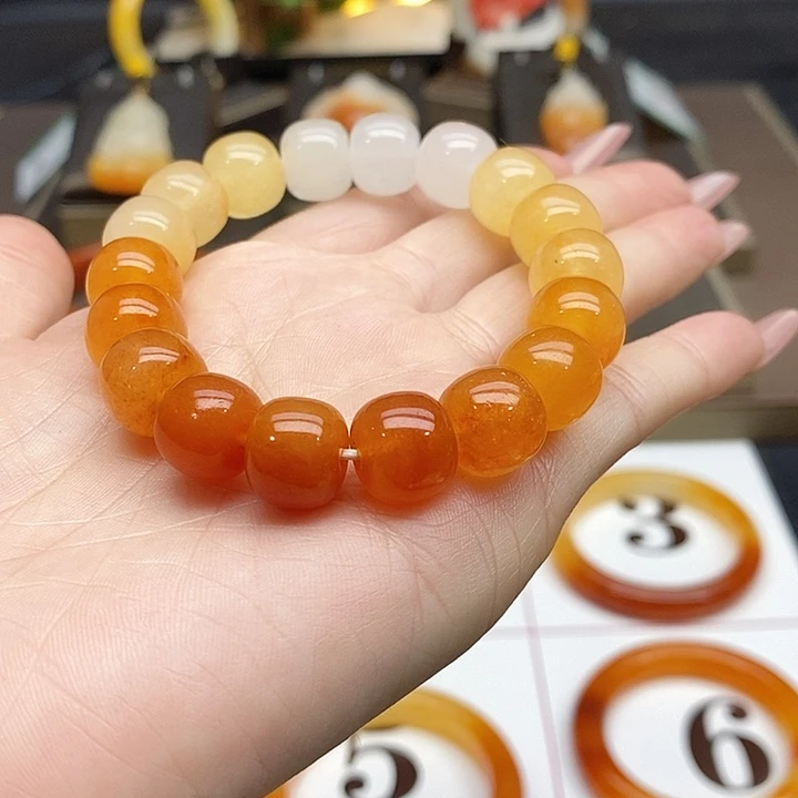 石英质玉（黄龙玉）未镶嵌手镯