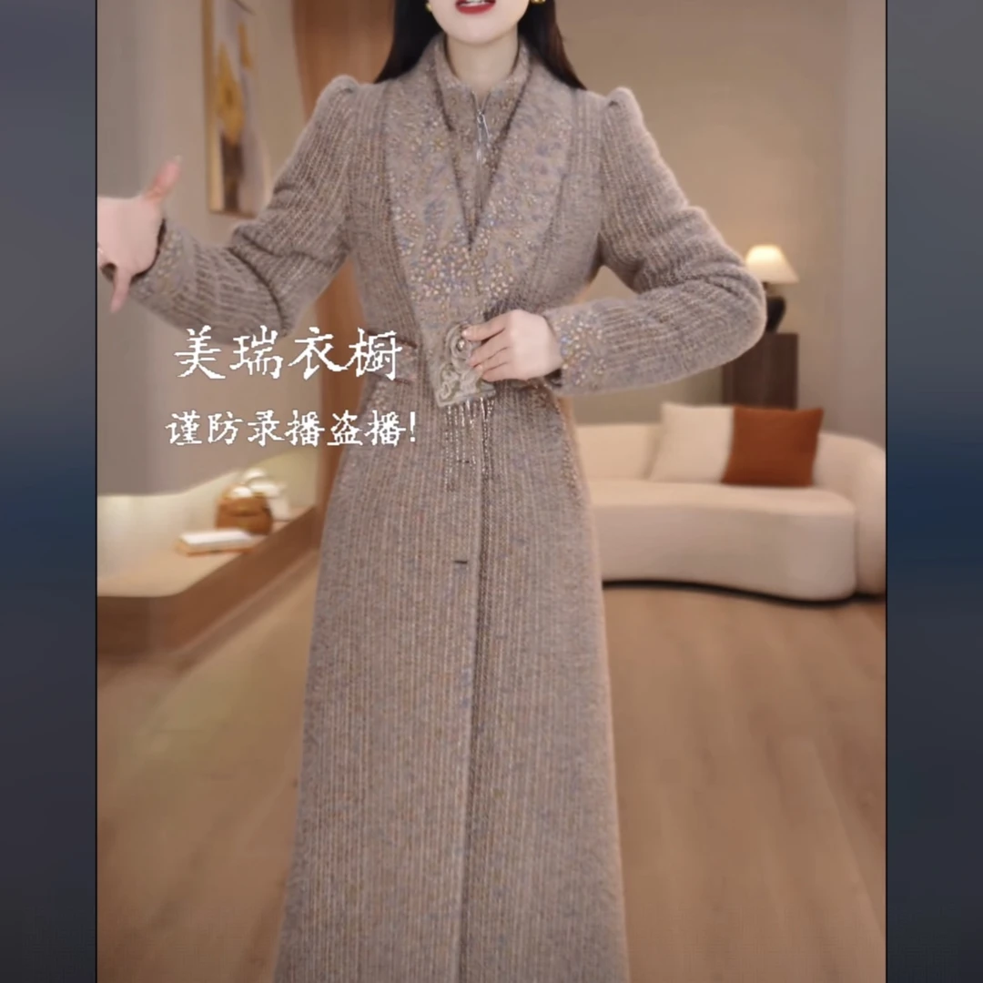 【外套+连衣裙】2025冬季新款洋气女士时尚优雅简约通勤两件套套装